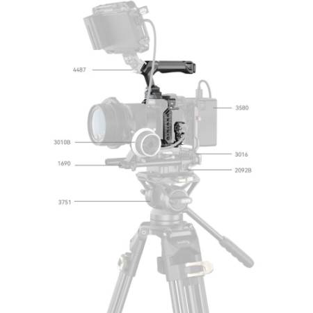 SmallRig 5752 - zestaw, klatka, uchwyt górny, zacisk kabla HDMI i USB-C, do Panasonic LUMIX G9 II / S5 II / S5 IIX - przykład użycia
